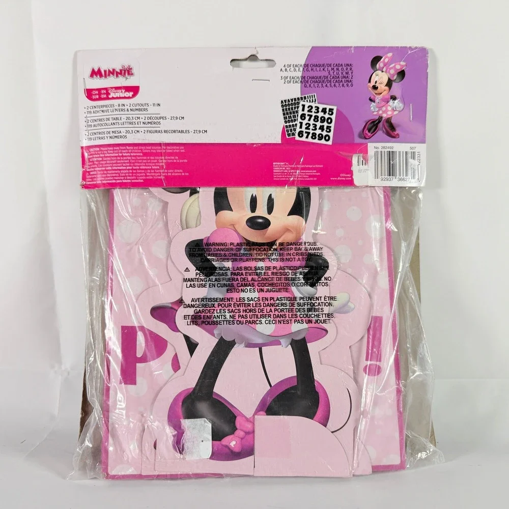 Disney Junior Minnie Mouse Customizable Birthday Table Centerpieces Kit NWT